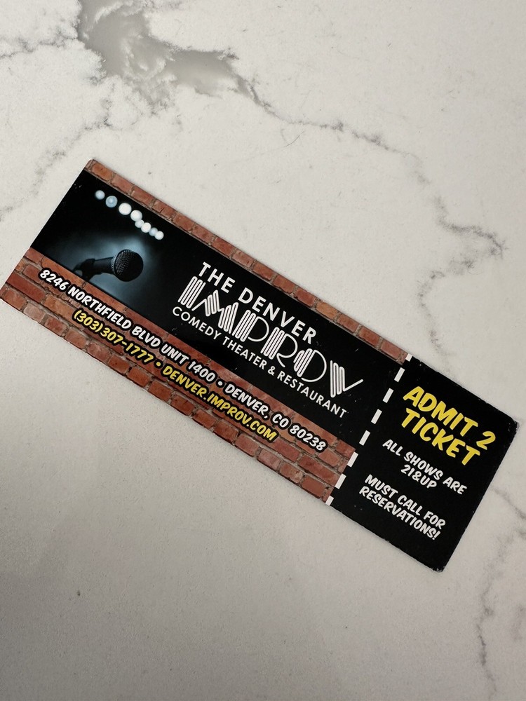 Denver Improv Colorado Ticket For 2 Comedy