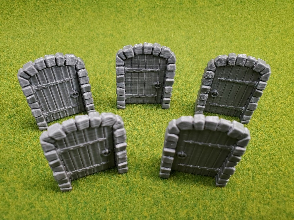 3d Print Table Top Game Dungeon Doors x5