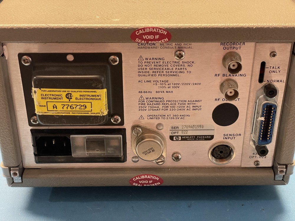 Hewlett Packard 436A RF Power Meter
