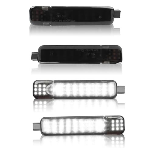 4PCS LED Interior Door Panel Courtesy Warning Lights 4pcs Smoking Black