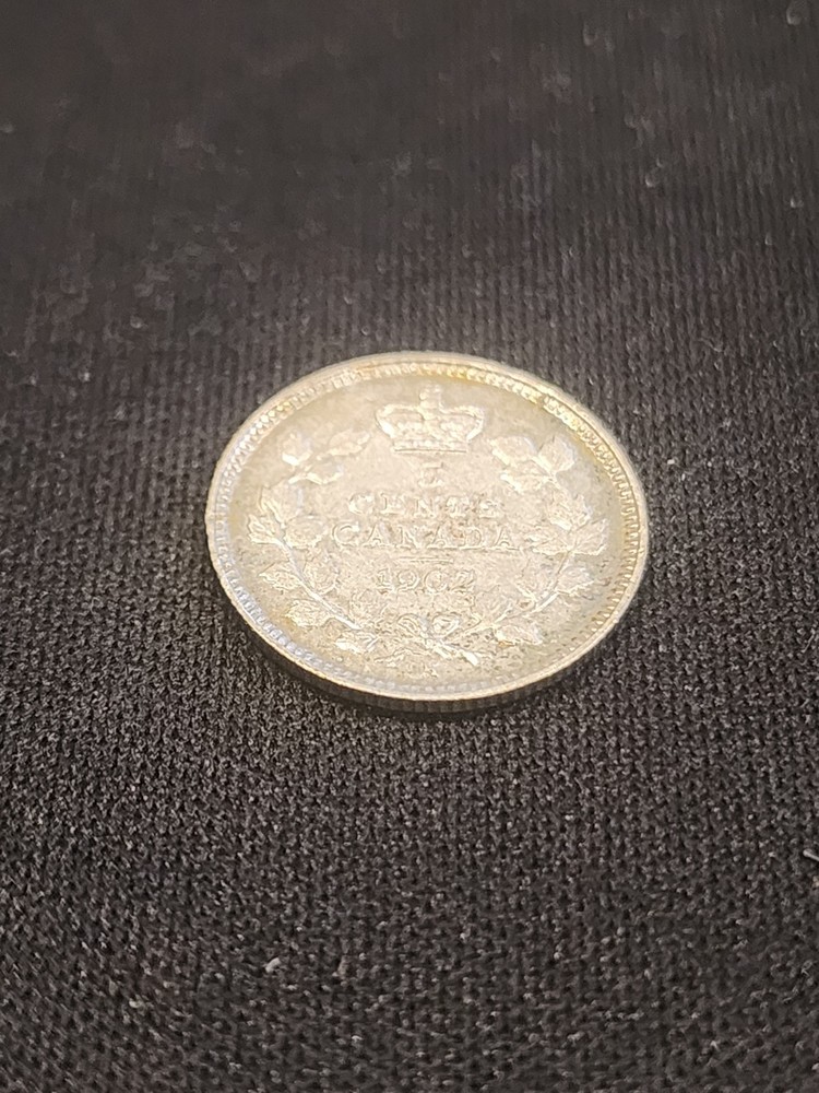 1902H Canada 5 Cents Silver Coin