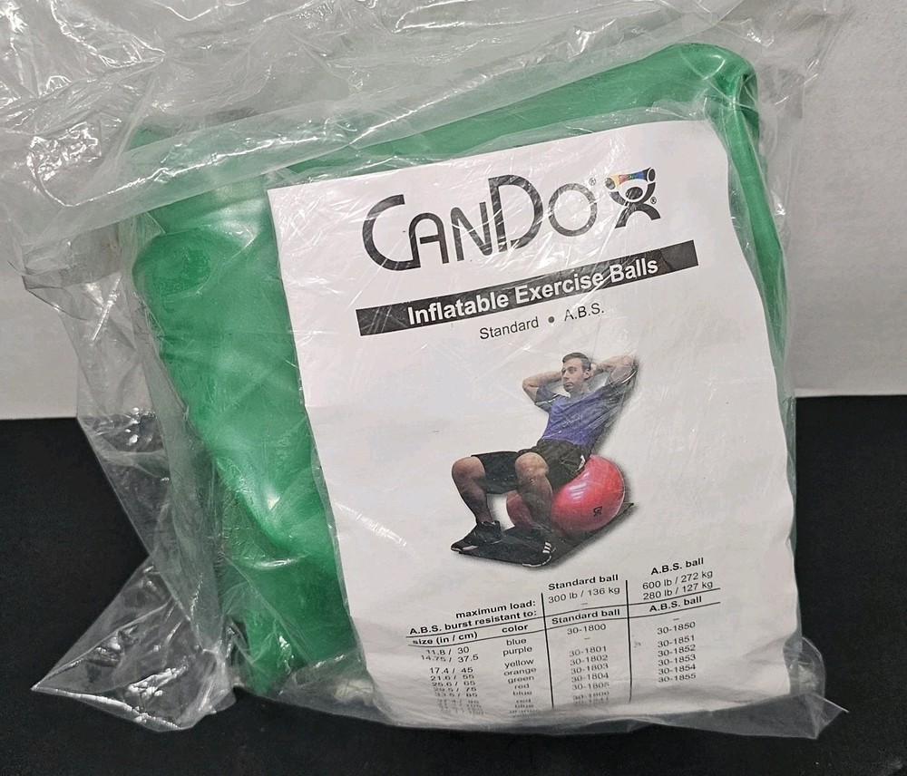 CanDo Inflatable Exercise Ball - Green - 26" (65 cm)