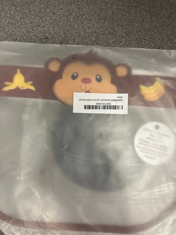 Protective Face Shield Visor For Kids, Silly Monkey and Bananas
