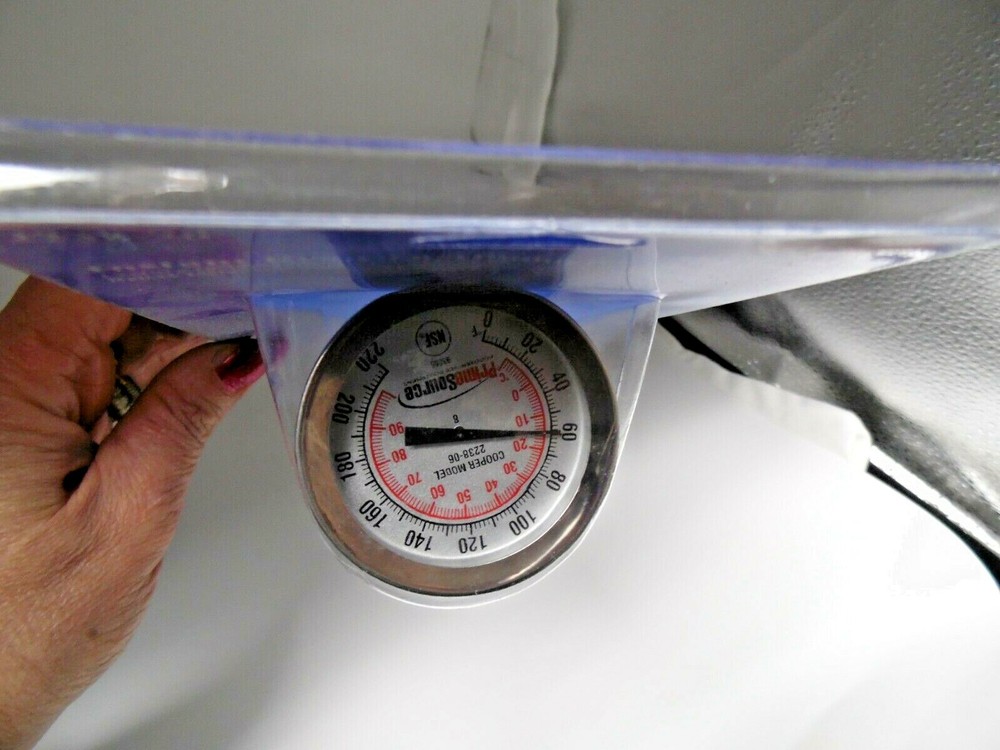 Thermometer Instant Read Cooper 8" Probe Stem Classic Large Round 2"Dial Display