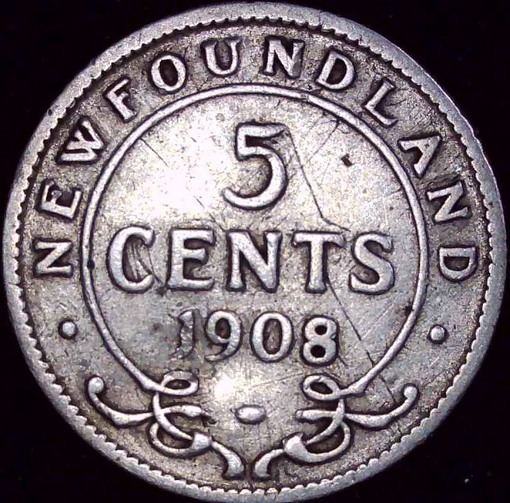 Newfoundland - 1908 - 5 Cents - KM7