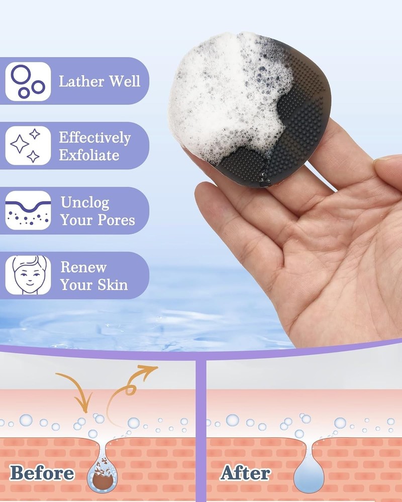 Cute Bear-Shaped Shower Scrubber Set - Exfoliating and Lathering Convenience