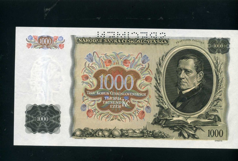 Czechoslovakia 1000 korun 1934 Sp - Unc