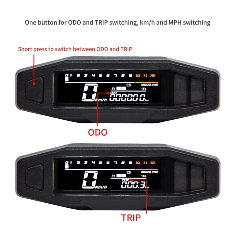 Tacho Hour Meter Gauge Motorbike Engine Tachometer Engine Speedometer