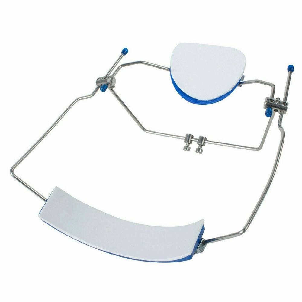 Dental Orthodontic Headgear Reverse-Pull Protraction Adjustable Blue Facemask