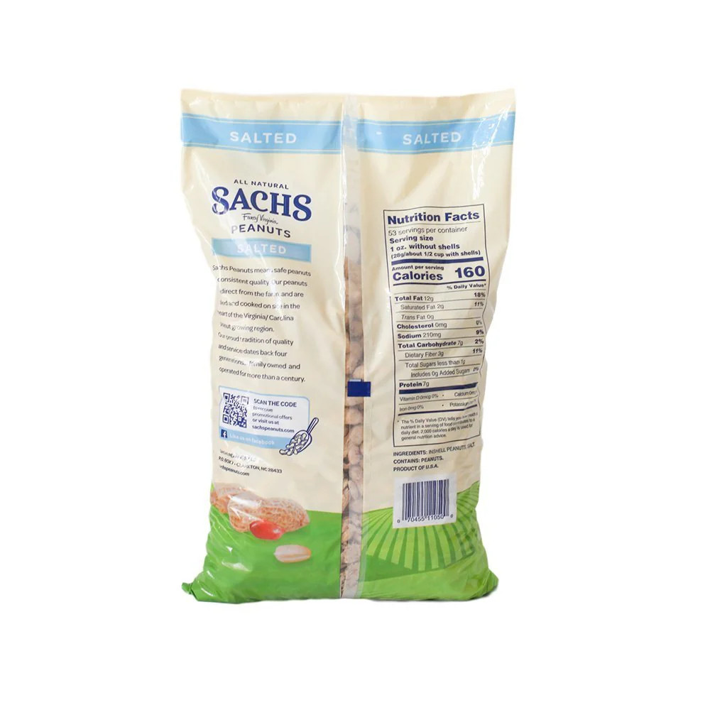 Sachs In-Shell Peanuts Salted 5 lbs