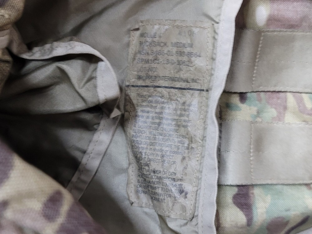 USGI OCP/Multicam Molle II Medium Rucksack Ruck Backpack Complete Assembly