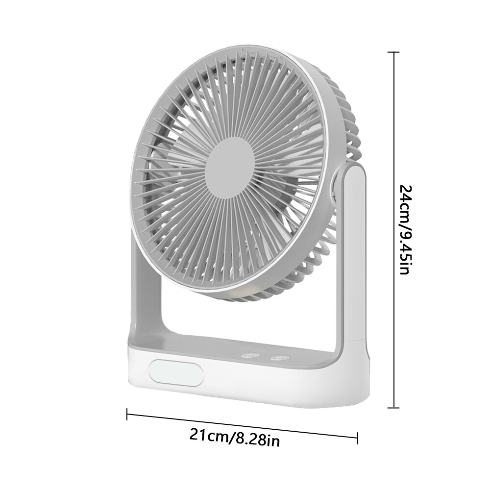 4in1 Solar Panel Powered Charging Table Fan with Light Rechargeable with 2 Bulbs