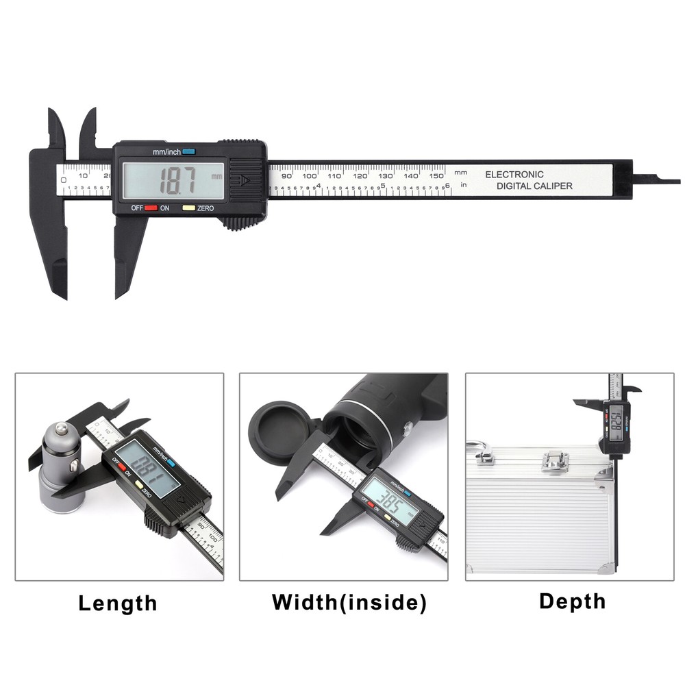6" 150mm Electronic LCD Digital Vernier Caliper Micrometer Guage Measuring Tool