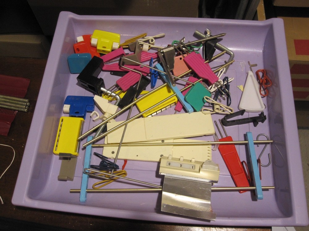 Bond Knitting Machine Two Beds Plus Extensions, Cast on Combs, some Accessories.