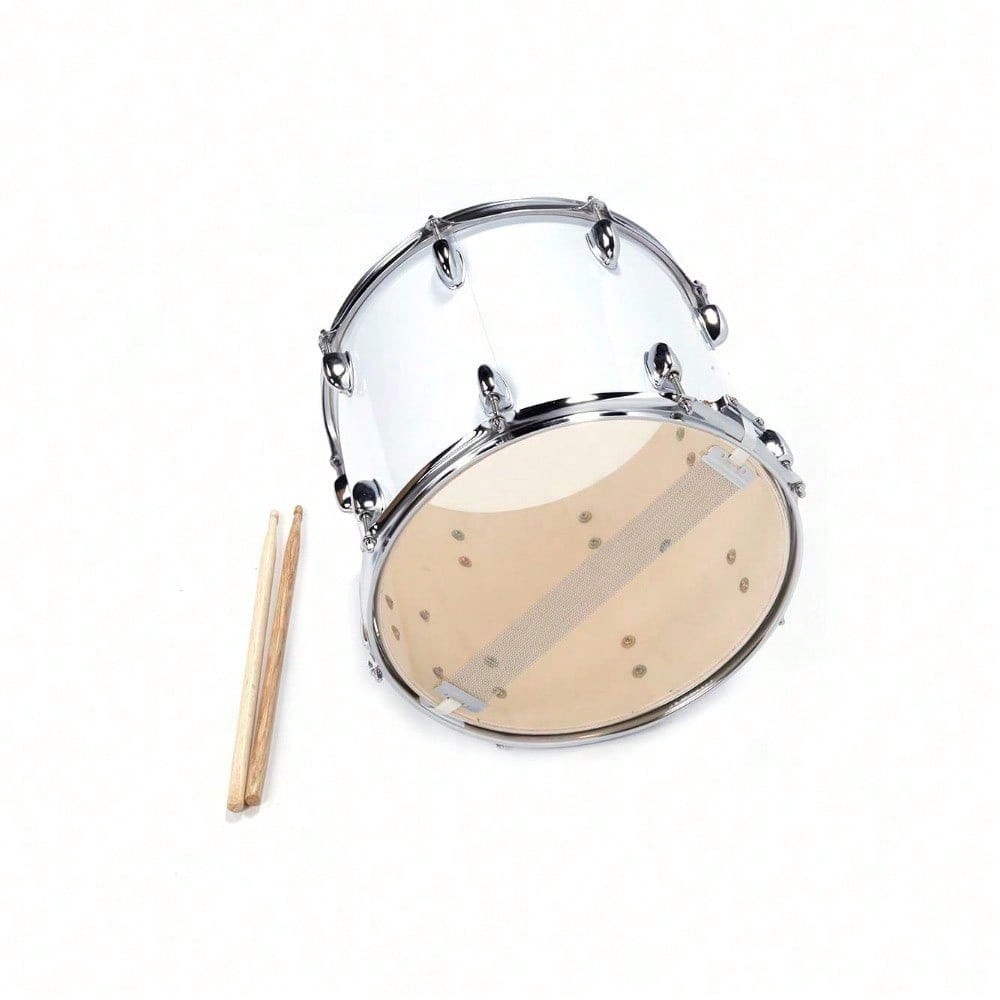 14 X10 Inches Marching Drum Drumsticks Key Strap White