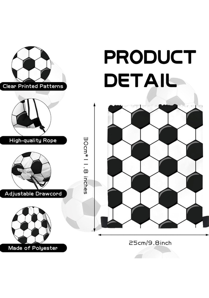 18 Pcs Soccer Gift Bags Soccer Drawstring String Bag
