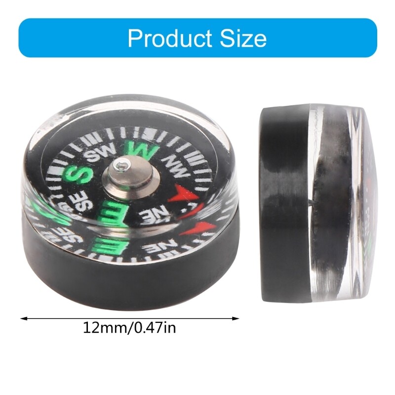 Plastic Miniature Compass Lightweight Hiking Camping Outdoor Activity Accessory