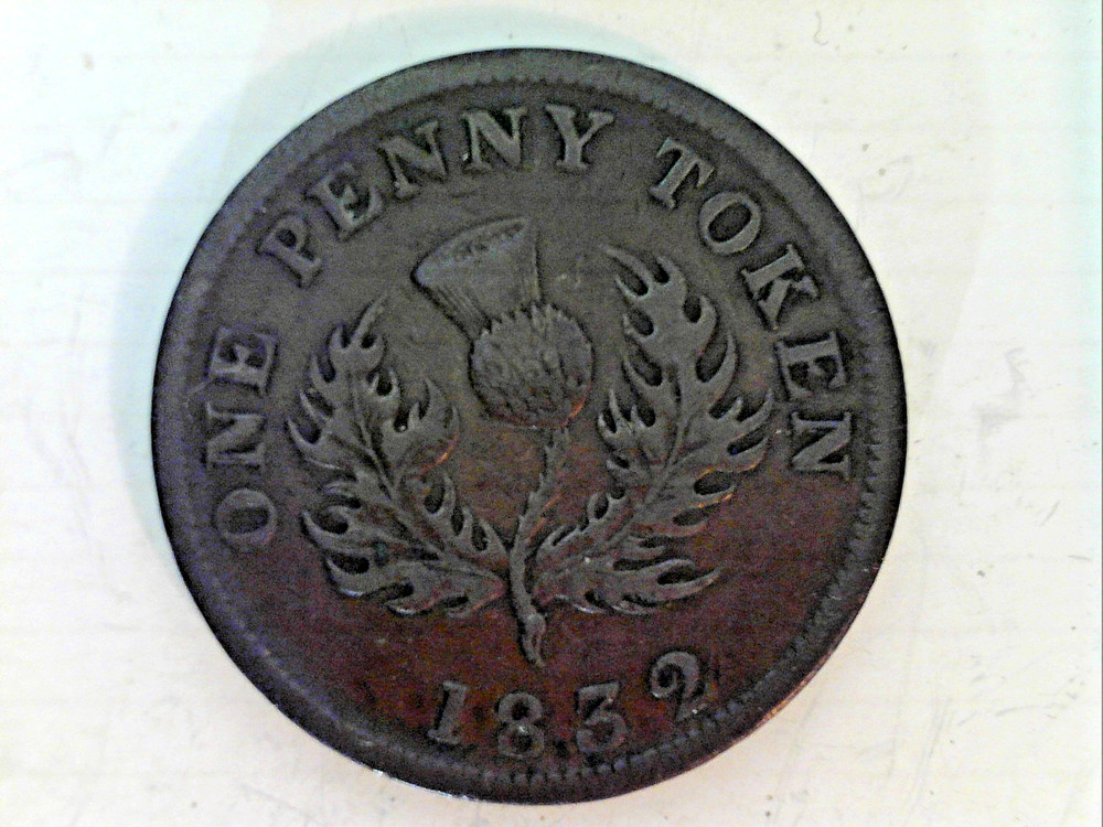 1832 Nova Scotia Penny Token. CANADA.