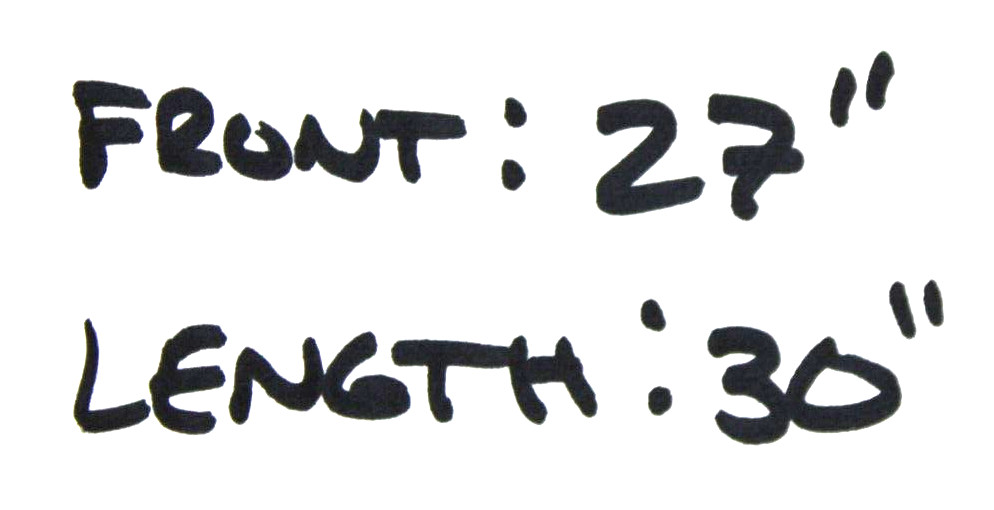 FAME Size NS Unisex Apron Front Pockets Black