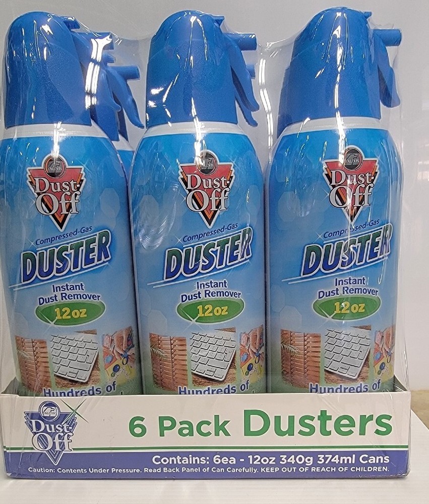 Falcon Dust-Off Compressed Air Duster Canned Electronics Cleaner 12oz x 6 Pack