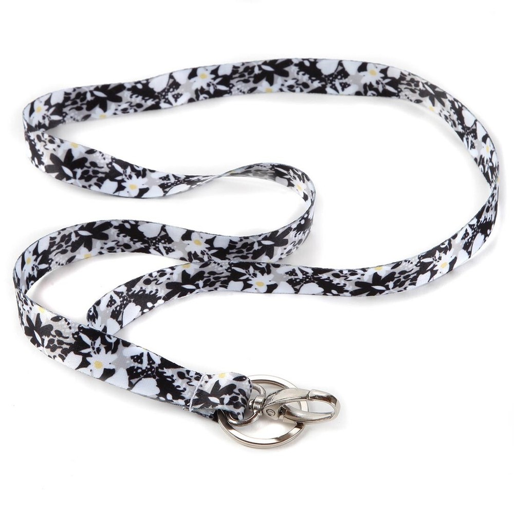 MIDNIGHT GARDEN RIBBON LANYARD