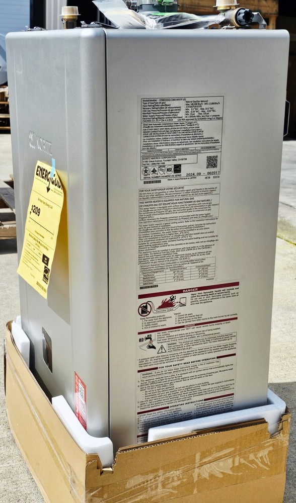 Noritz EZ98DV 180,000 BTU Indoor/Outdoor Residential Tankless Water Heater NG