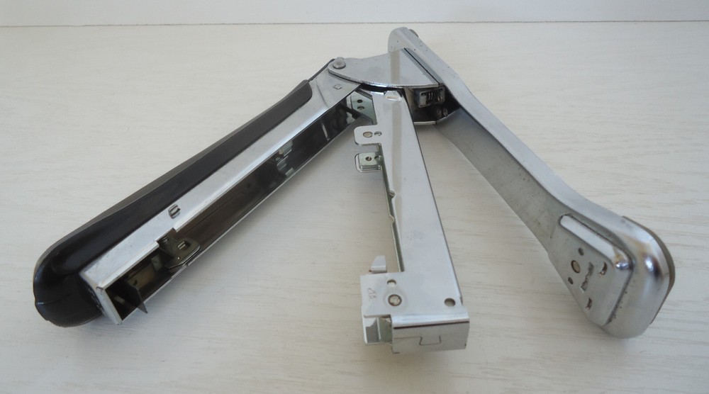 Vintage Stapler, Aceliner #502 Black and Chrome