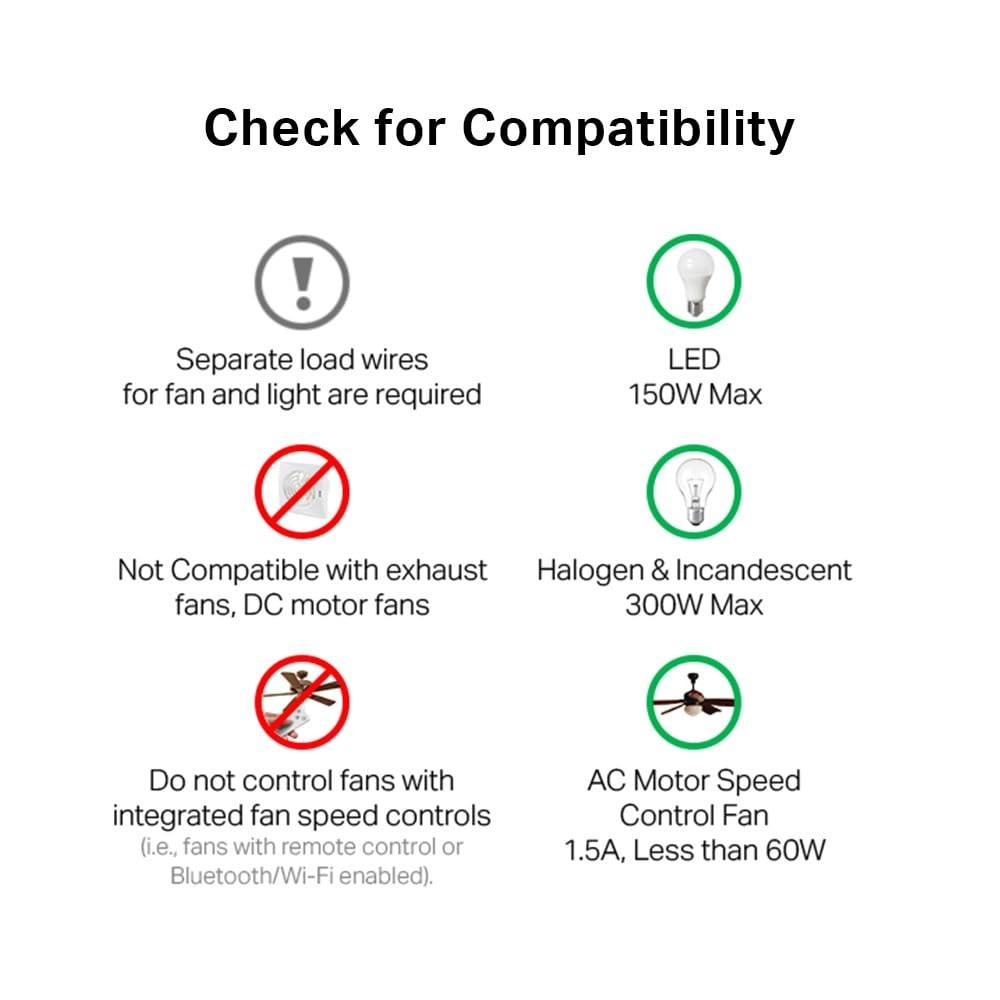 Ceiling Fan Control & Dimmer Switch Adjustable 4-Speed Fan & Brightness Control