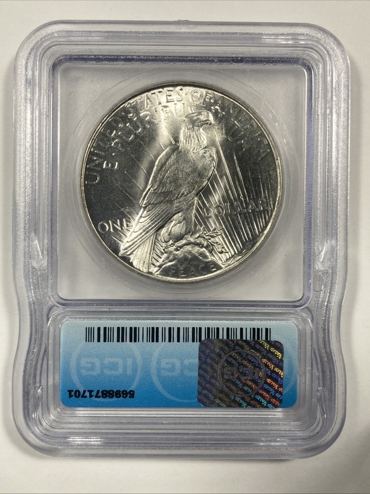 1934 Peace Silver Dollar 1.00. ICG MS 64.