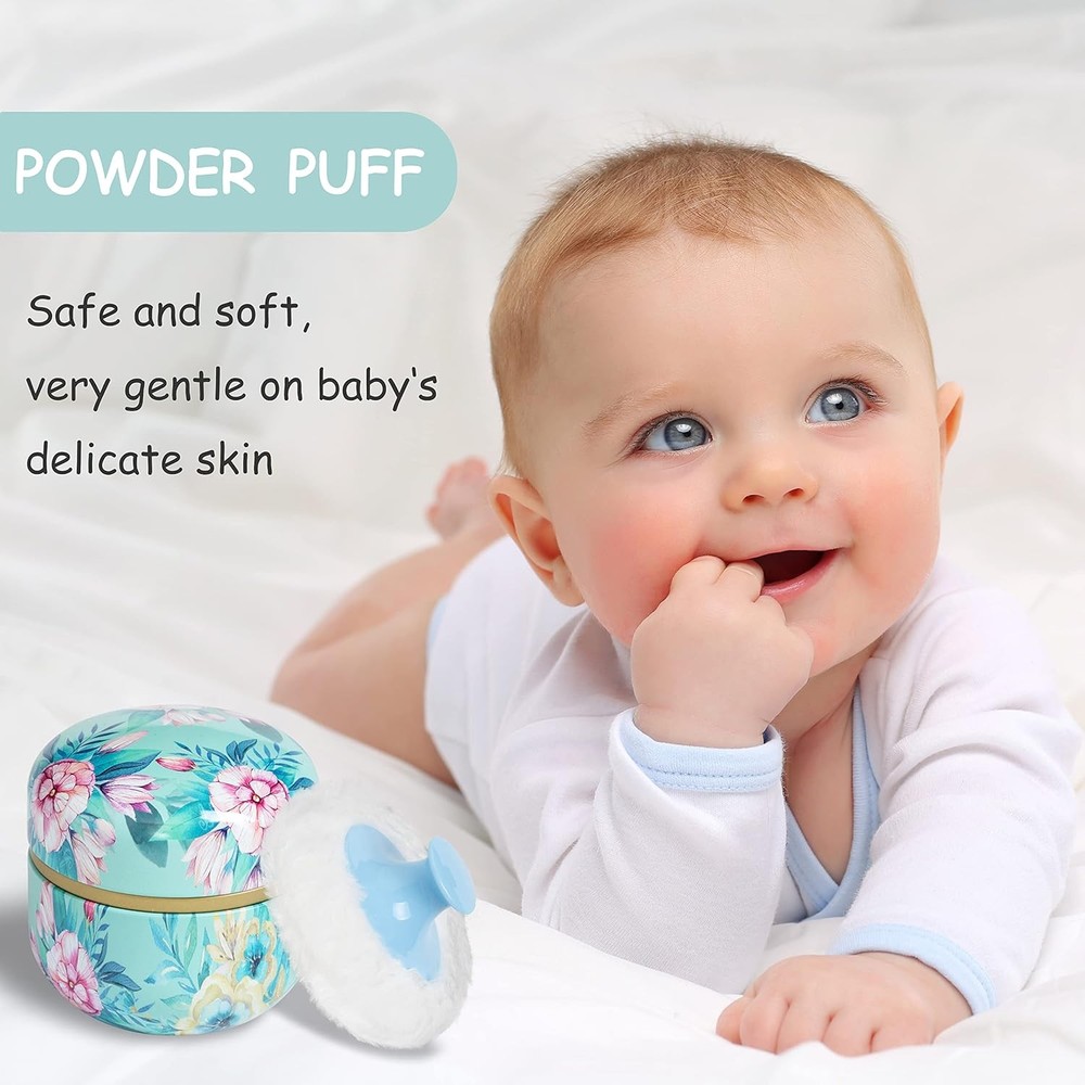 Powder Puff and Container for Body Dusting Case with for...