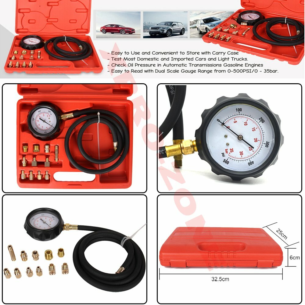 Automatic Transmission Engine Oil Pressure Tester Gauge Diagnostic Tools TU-11A
