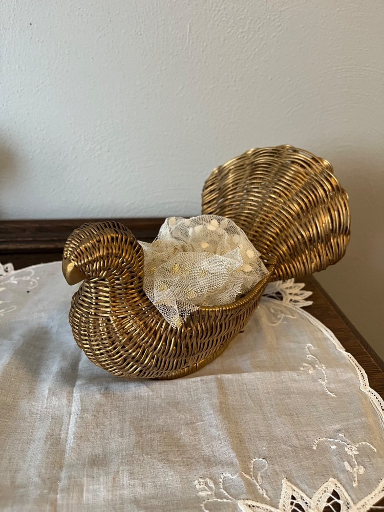 Gold Dove Wicker Basket