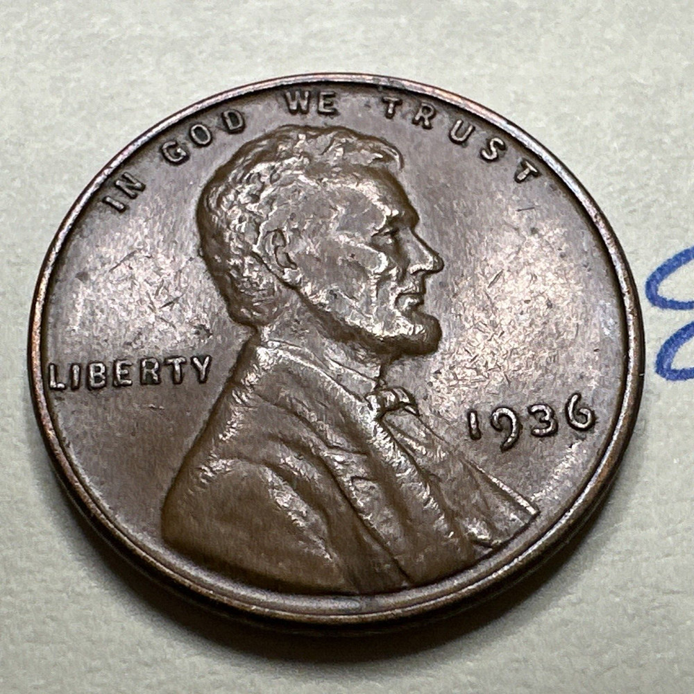 1936 Lincoln Wheat Cent Penny 8918N