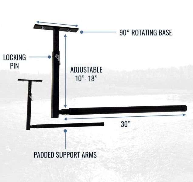 Adjustable Ceiling Rack for Garage Storage – Fits Folding & Extension Ladders