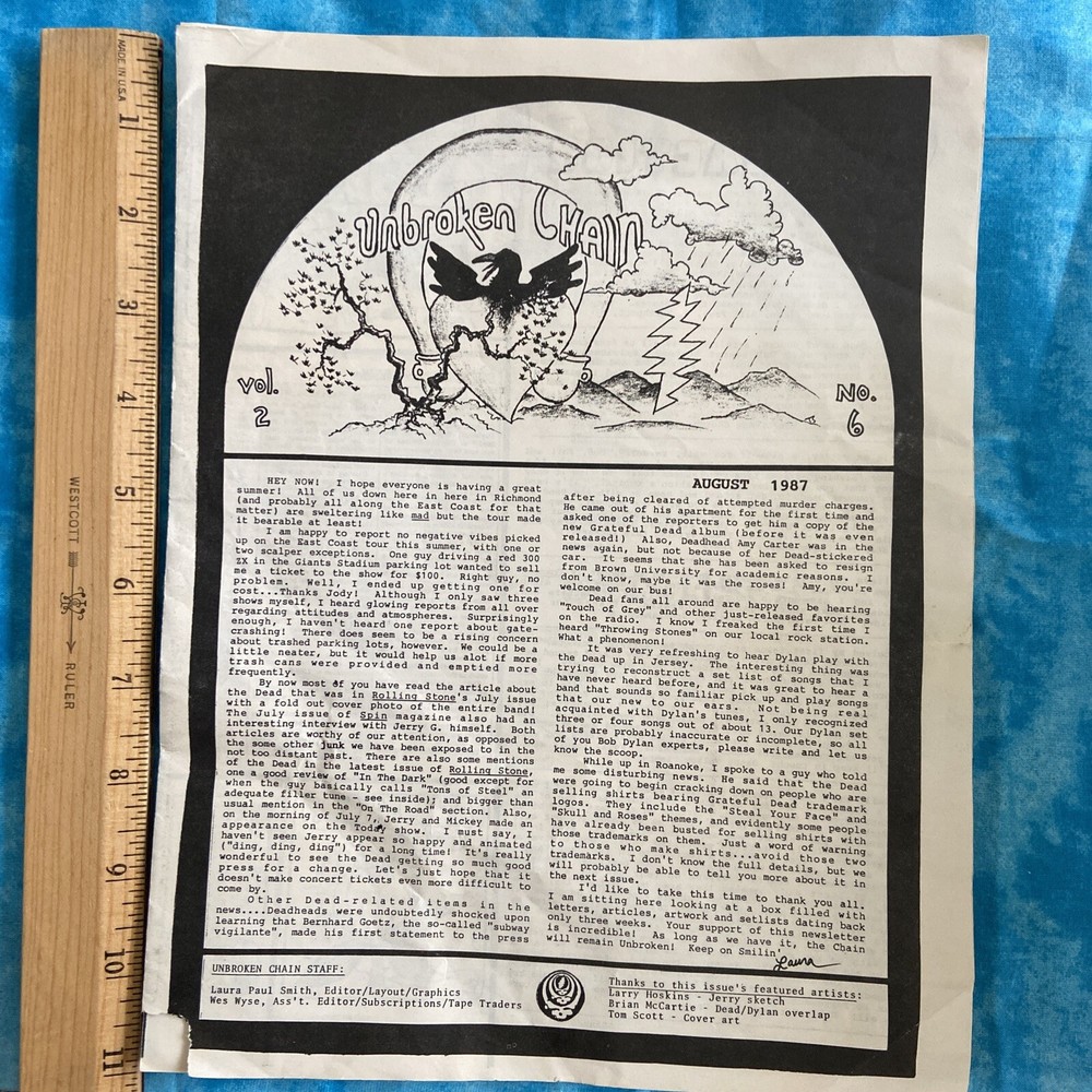 grateful dead unbroken chain August 1987