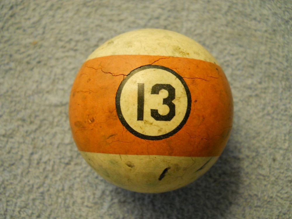 Vintage Clay Billiard Ball- #13