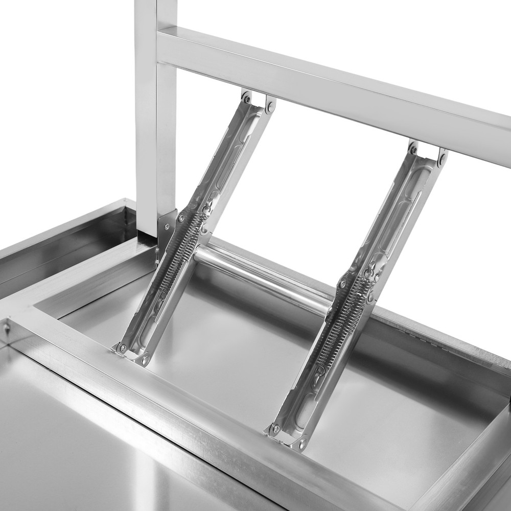Stainless Steel Workbench Folding Dining Table Folding Table 120*60*75cm Kitchen