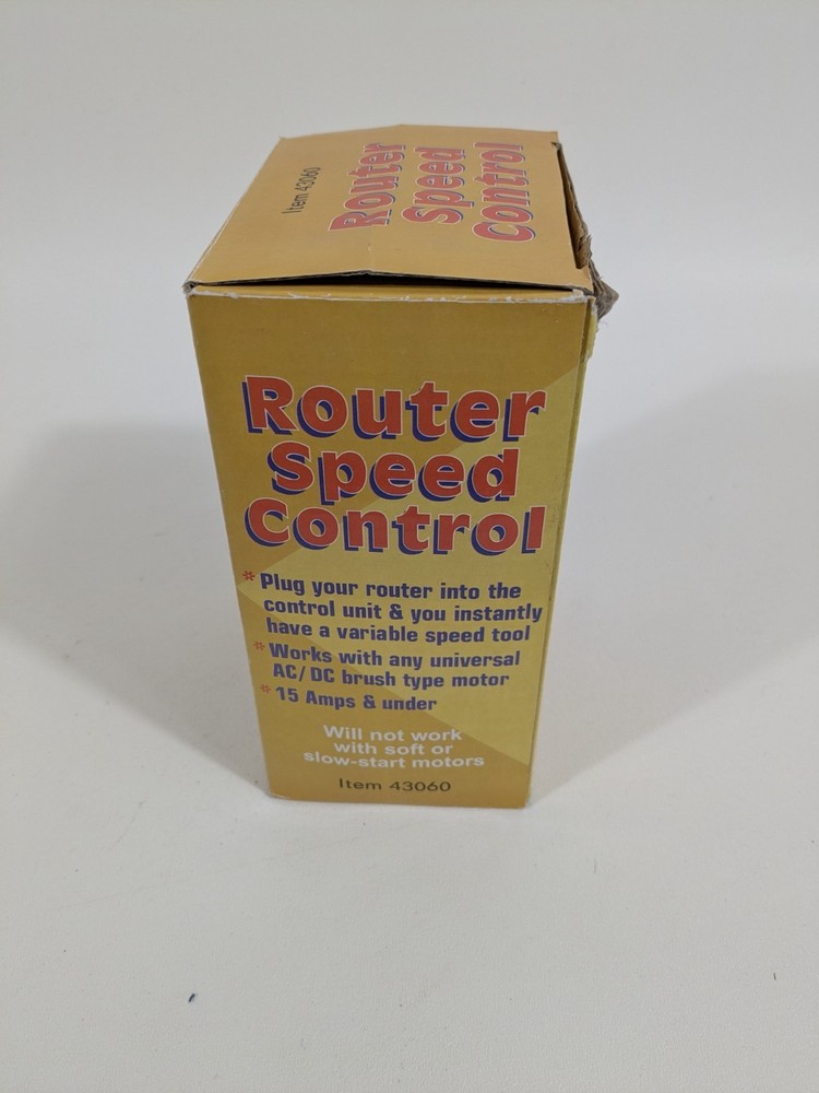 Router Speed Control Item #43060 Open Box Great Electronics Tool Supply