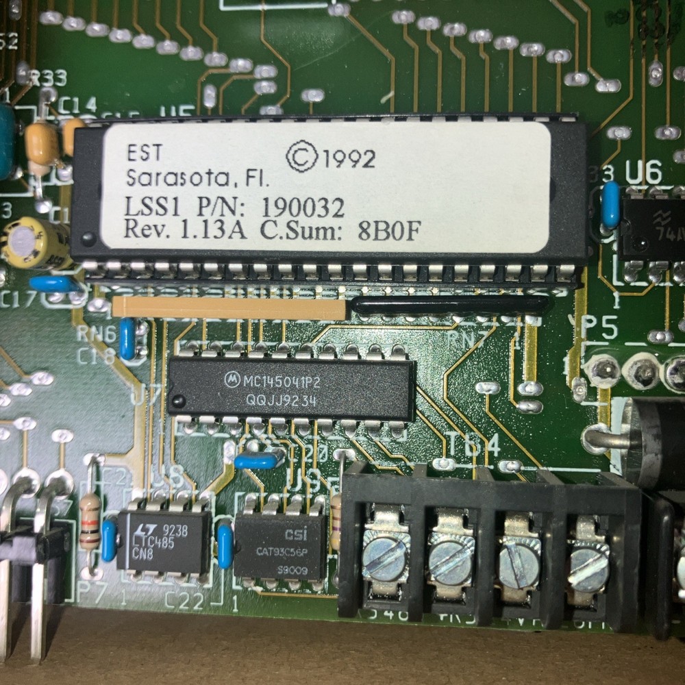 Edwards EST, LSS4, FACP CPU Replacement Board With Power Supply - Rare