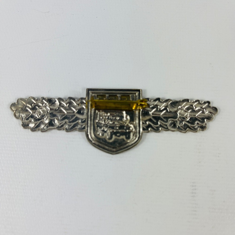 GST Lapel Pin 3 1/8” Silver Tone Blue