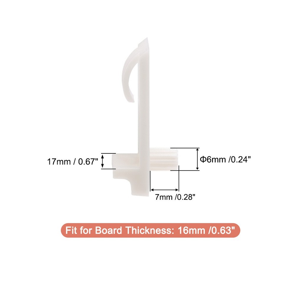 Plastic shelf plugs support, 6mm shelf locking bracket shelf pin 20pcs