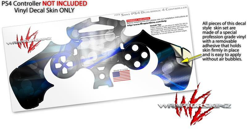 Skin for Sony PS4 Controller ZaZa Blue