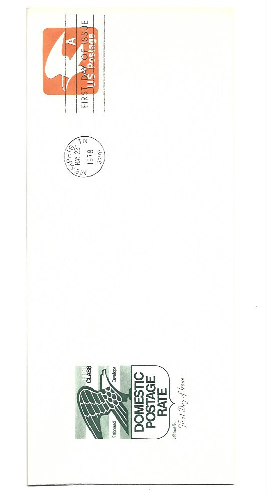 U580  'A' Eagle, #10 size embossed envelope  Artmaster, FDC
