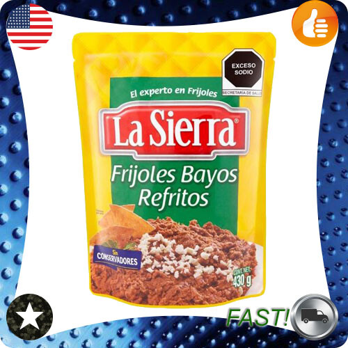 1 Pack Refried La Sierra bay beans in bag 430g