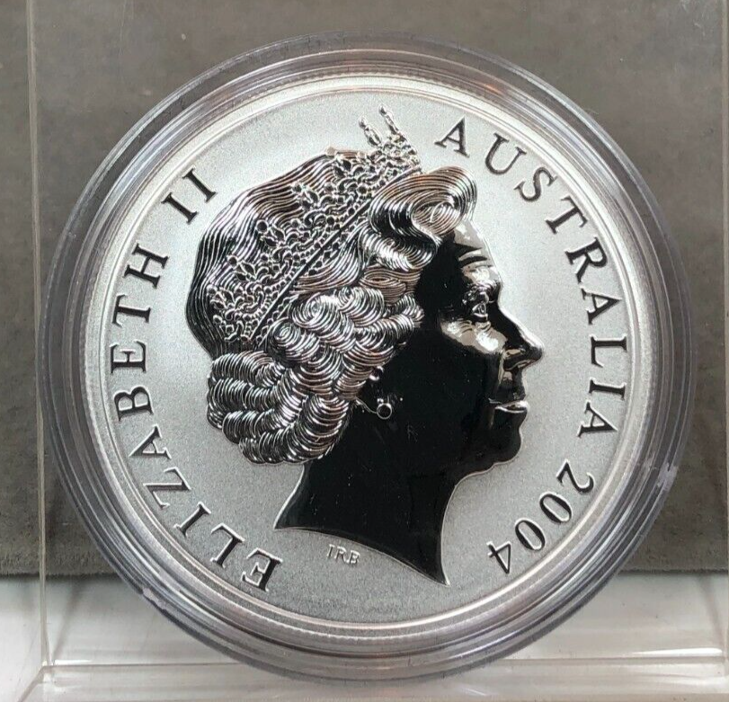 2004 $1 Selectively Gold-Plated Silver Kangaroo 1 Troy Ounce