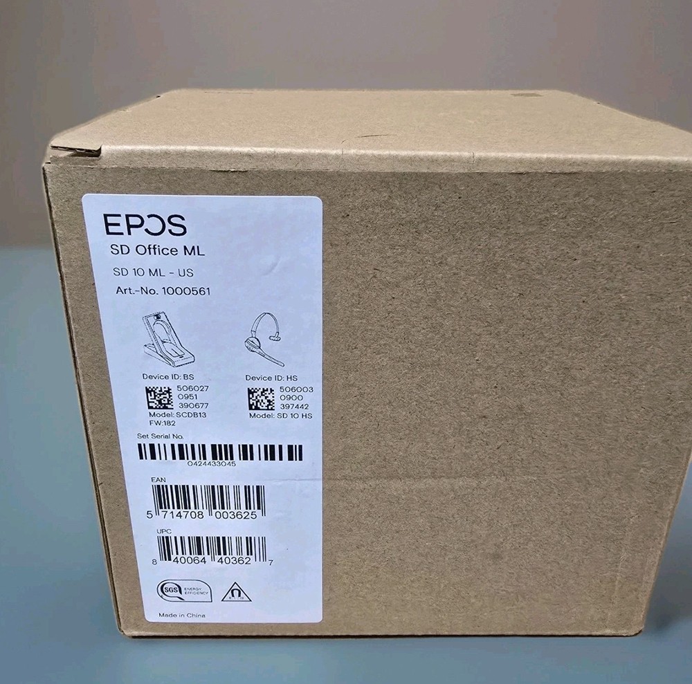 EPOS IMPACT SD Office ML Wireless DECT Headset SD 10 ML - US 1000561 NEW