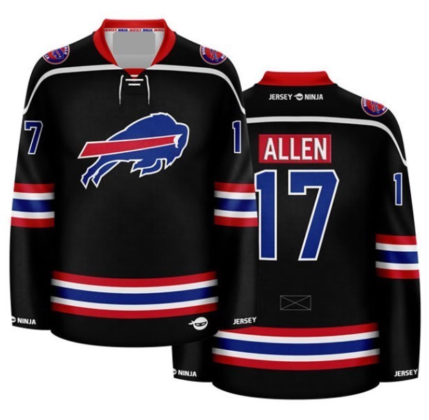 Buffalo Bill Black Crossover Hockey Jersey