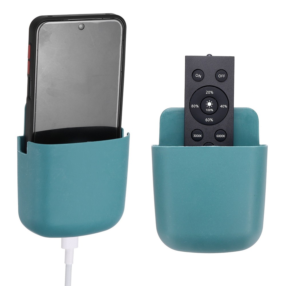 2 pieces wall remote control holder, for adhesive slot, blue