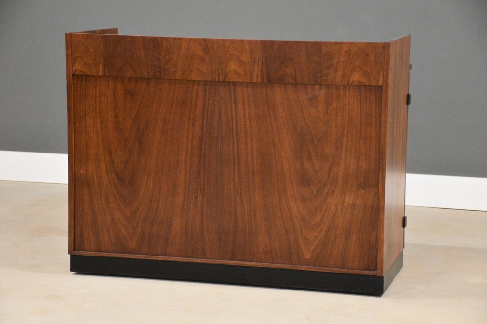 Refinished Walnut Bar by Milo Baughman for Directional