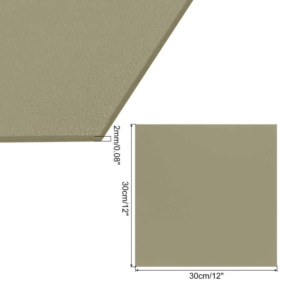 ABS Plastic Sheet 12x12",Flexible Sheets 1/12" Thick Leather Texture Khaki 1Pcs